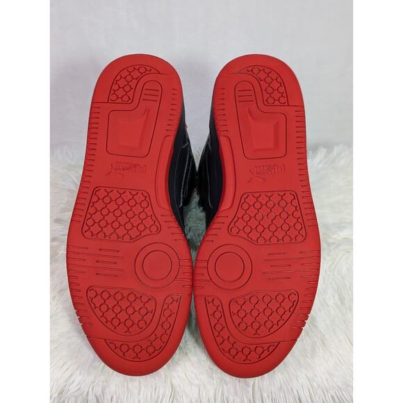 PUMA Rebound Layup Basketball Shoes Size 7 C Black & Red High Top Sneakers - Picture 7 of 9